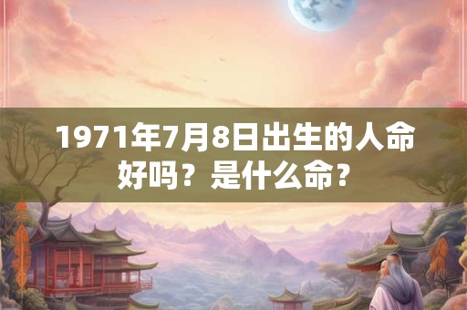 1971年7月8日出生的人命好吗？是什么命？