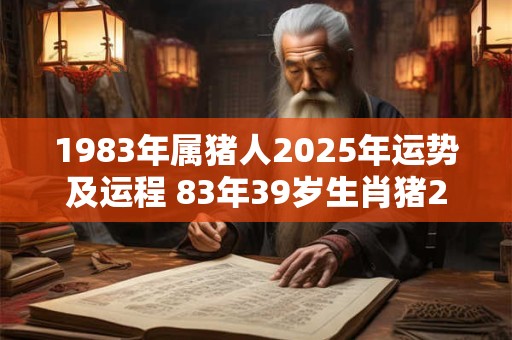 1983年属猪人2025年运势及运程 83年39岁生肖猪2025年每月运势