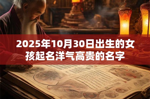 2025年10月30日出生的女孩起名洋气高贵的名字