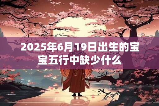 2025年6月19日出生的宝宝五行中缺少什么