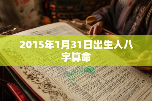 2015年1月31日出生人八字算命