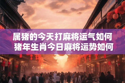 属猪的今天打麻将运气如何 猪年生肖今日麻将运势如何