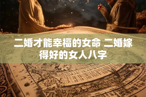 详细阅读:二婚才能幸福的女命 二婚嫁得好的女人八字 二婚才能幸福的女命 二婚嫁得好的女人八字