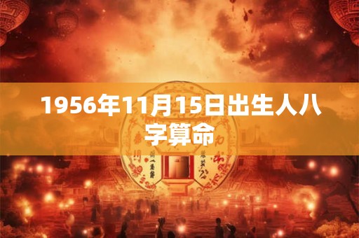 1956年11月15日出生人八字算命