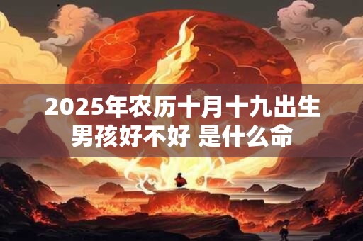 2025年农历十月十九出生男孩好不好 是什么命