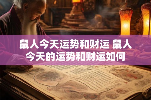 鼠人今天运势和财运 鼠人今天的运势和财运如何