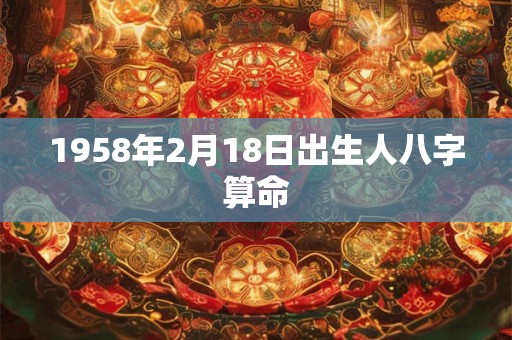 1958年2月18日出生人八字算命