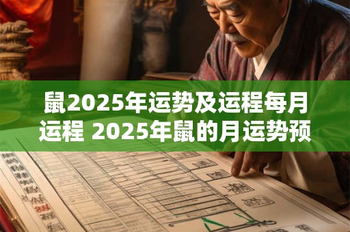 鼠2026年运势及运程每月运程 2026年鼠的月运势预测