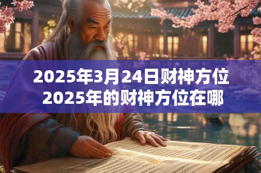 2025年3月24日财神方位 2025年的财神方位在哪