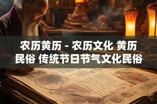 农历黄历 - 农历文化 黄历民俗 传统节日节气文化民俗