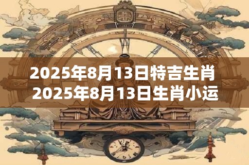 2026年8月13日特吉生肖 2026年8月13日生肖小运播报