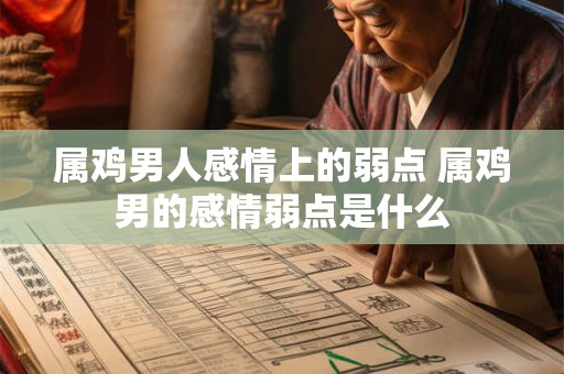 属鸡男人感情上的弱点 属鸡男的感情弱点是什么