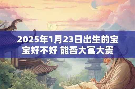 2025年1月23日出生的宝宝好不好 能否大富大贵