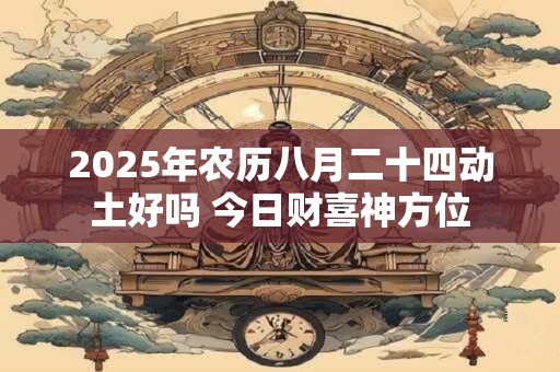 2025年农历八月二十四动土好吗 今日财喜神方位