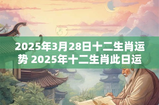 2025年3月28日十二生肖运势 2025年十二生肖此日运势如何