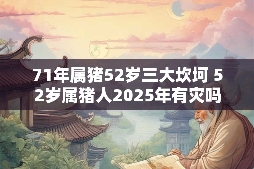 71年属猪52岁三大坎坷 52岁属猪人2025年有灾吗 71年属猪52岁三大坎坷 52岁属猪人2025年有灾吗
