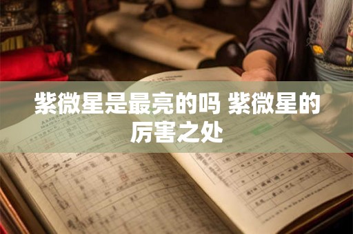 紫微星是最亮的吗 紫微星的厉害之处