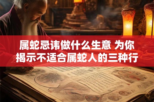 属蛇忌讳做什么生意 为你揭示不适合属蛇人的三种行业