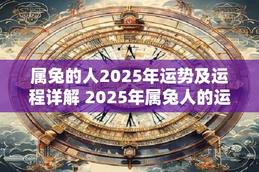 属兔的人2025年运势及运程详解 2025年属兔人的运势和运程如何