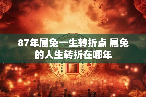 87年属兔一生转折点 属兔的人生转折在哪年