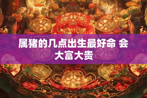 属猪的几点出生最好命 会大富大贵