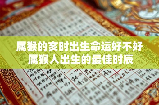属猴的亥时出生命运好不好 属猴人出生的最佳时辰