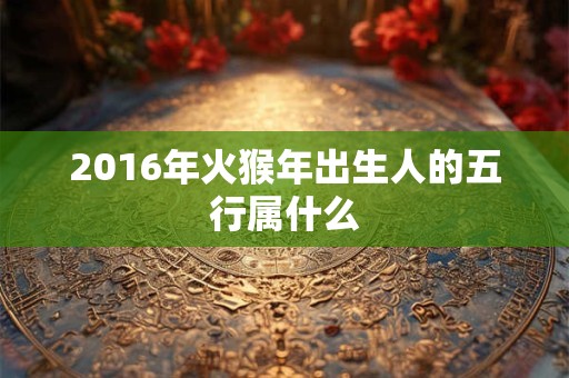 2016年火猴年出生人的五行属什么