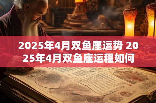2025年4月双鱼座运势 2025年4月双鱼座运程如何