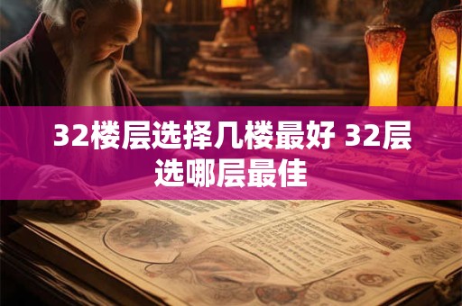 32楼层选择几楼最好 32层选哪层最佳 32楼层选择几楼最好 32层选哪层最佳