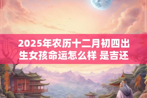 2025年农历十二月初四出生女孩命运怎么样 是吉还是凶 2025年农历十二月初四出生女孩命运怎么样 是吉还是凶