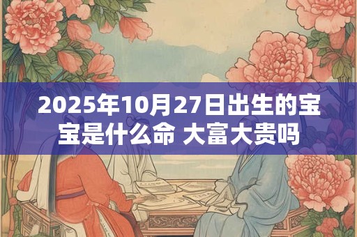 2026年10月27日出生的宝宝是什么命 大富大贵吗 2026年10月27日出生的宝宝是什么命 大富大贵吗
