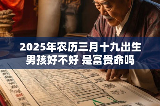 2025年农历三月十九出生男孩好不好 是富贵命吗