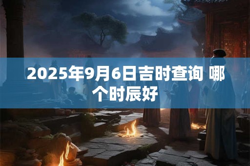 2025年9月6日吉时查询 哪个时辰好