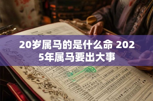 20岁属马的是什么命 2025年属马要出大事