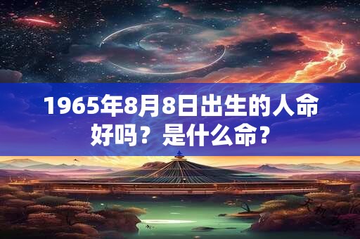 1965年8月8日出生的人命好吗？是什么命？