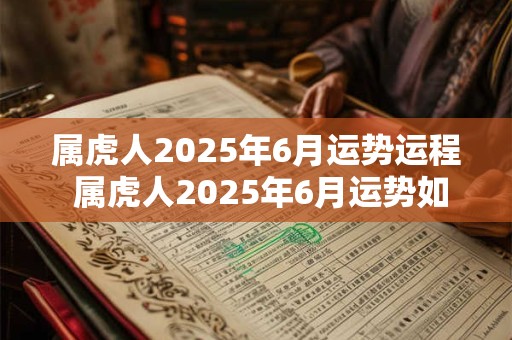 属虎人2025年6月运势运程 属虎人2025年6月运势如何
