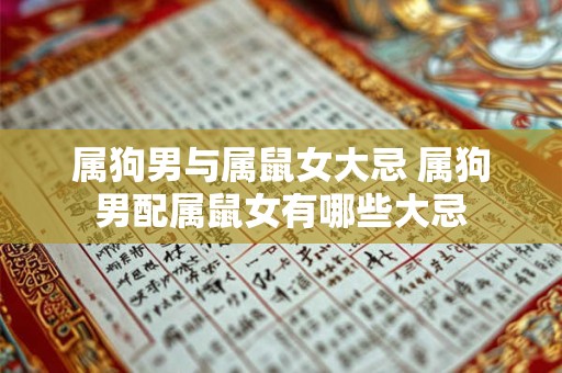 属狗男与属鼠女大忌 属狗男配属鼠女有哪些大忌