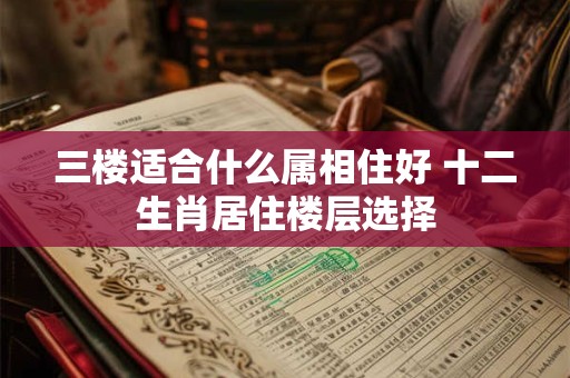三楼适合什么属相住好 十二生肖居住楼层选择