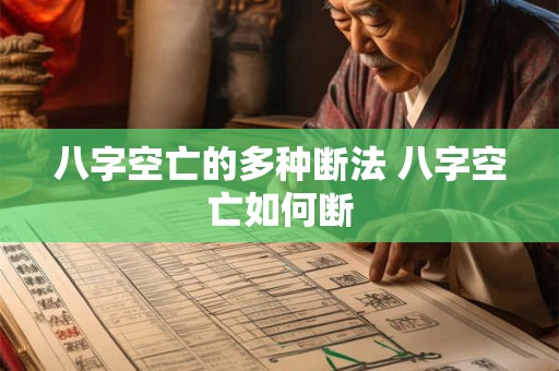 八字空亡的多种断法 八字空亡如何断