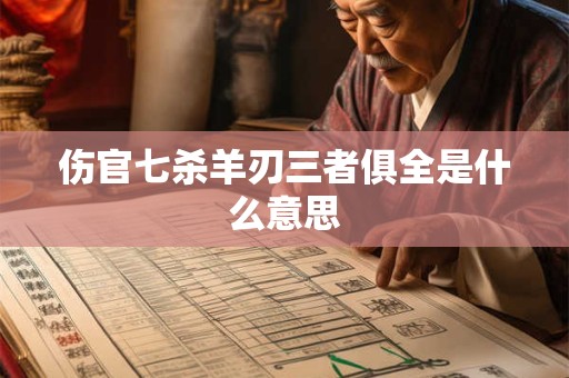 伤官七杀羊刃三者俱全是什么意思
