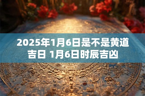 2025年1月6日是不是黄道吉日 1月6日时辰吉凶