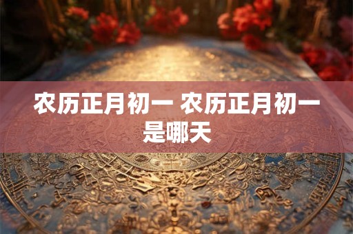 农历正月初一 农历正月初一是哪天