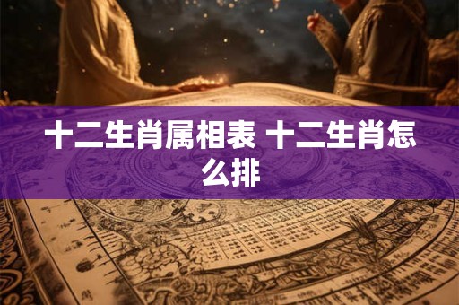 十二生肖属相表 十二生肖怎么排 十二生肖属相表 十二生肖怎么排