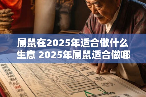 属鼠在2025年适合做什么生意 2025年属鼠适合做哪些生意