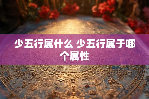 少五行属什么 少五行属于哪个属性