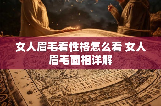 女人眉毛看性格怎么看 女人眉毛面相详解