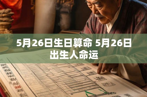5月26日生日算命 5月26日出生人命运