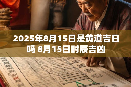 2025年8月15日是黄道吉日吗 8月15日时辰吉凶 2025年8月15日是黄道吉日吗 8月15日时辰吉凶