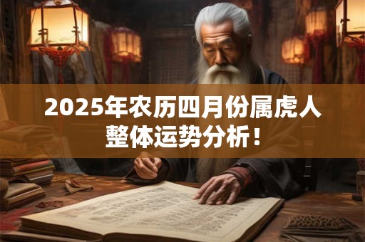 2025年农历四月份属虎人整体运势分析! 2025年农历四月份属虎人整体运势分析!