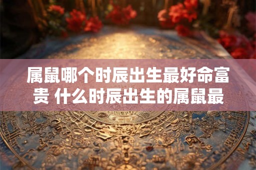 属鼠哪个时辰出生最好命富贵 什么时辰出生的属鼠最好命富贵